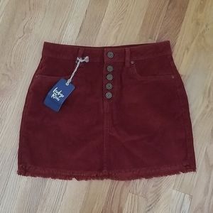 Corduroy high waisted skirt